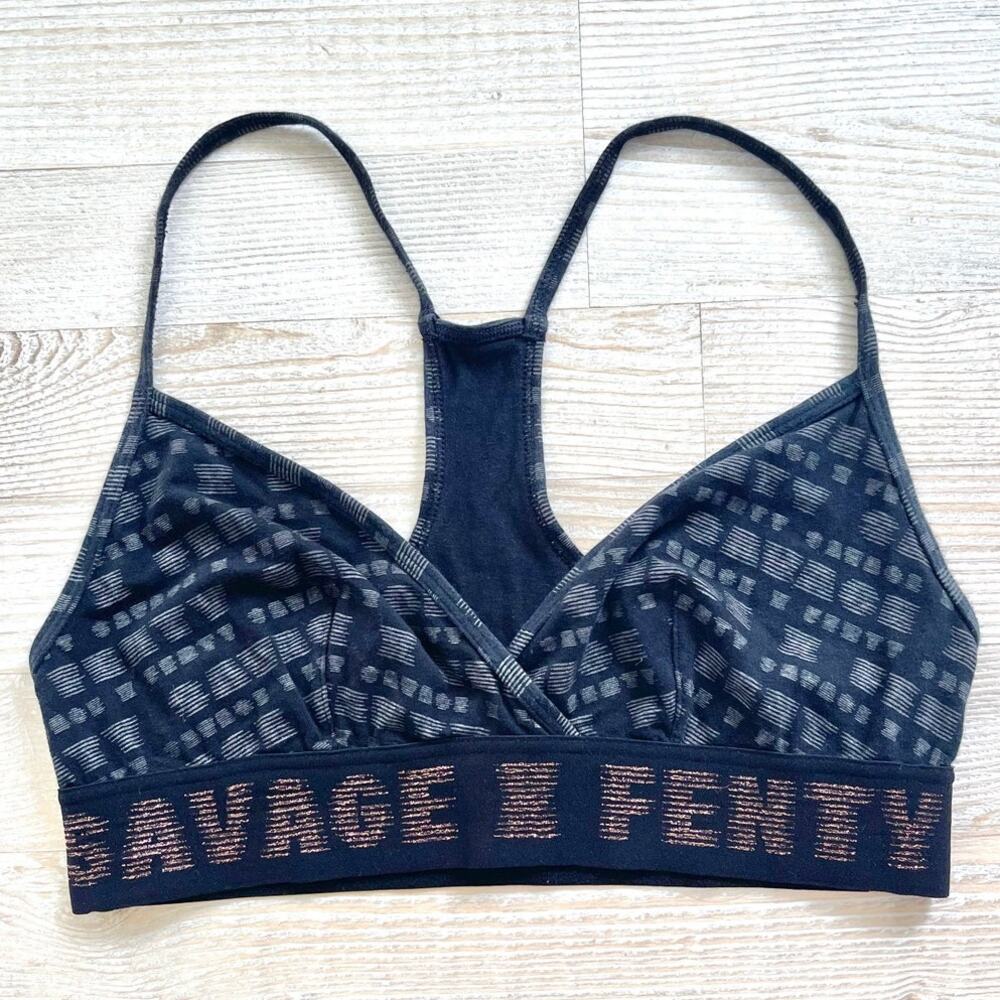 Savage x‎ Fenty Forever Savage Bralette | Black/Grey Print Small